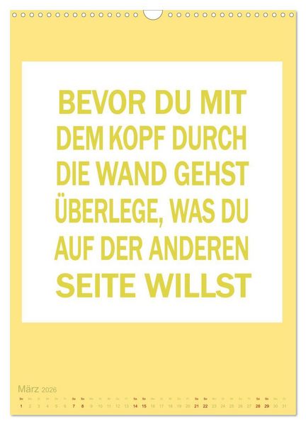 Produktbild: Memo an mich (Wandkalender 2026 DIN A3 hoch), CALVENDO Monatskalender