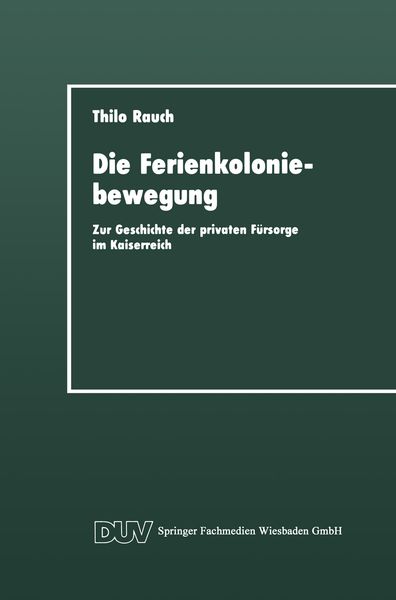Produktbild: Die Ferienkoloniebewegung