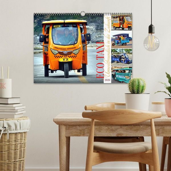 Produktbild: ECO TAXI - Umweltfreundlich in die Zukunft (Wandkalender 2026 DIN A3 quer), CALVENDO Monatskalender