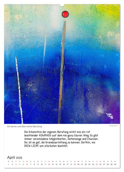 Produktbild: Motivation-Art 2026 (hochwertiger Premium Wandkalender 2026 DIN A2 hoch), Kunstdruck in Hochglanz