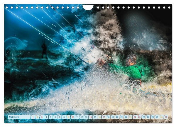 Produktbild: Kitesurfen extrem cool (Wandkalender 2026 DIN A4 quer), CALVENDO Monatskalender