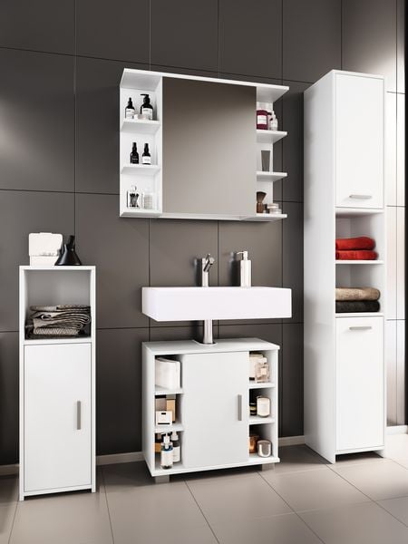 Produktbild: 4-tlg. Komplett Badm&ouml;bel Badschrank Set Zalo ll
