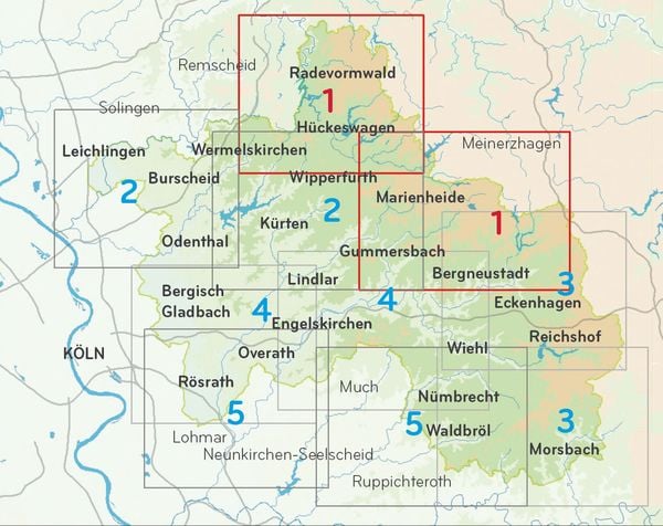 Produktbild: Naturpark Bergisches Land 1:25.000