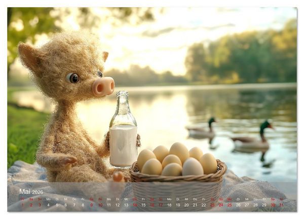 Produktbild: Eierlegende Wollmilchsau &ndash; der lustige Kalender mit Fabelwesen (Wandkalender 2026 DIN A4 quer), CALVENDO Monatskalender