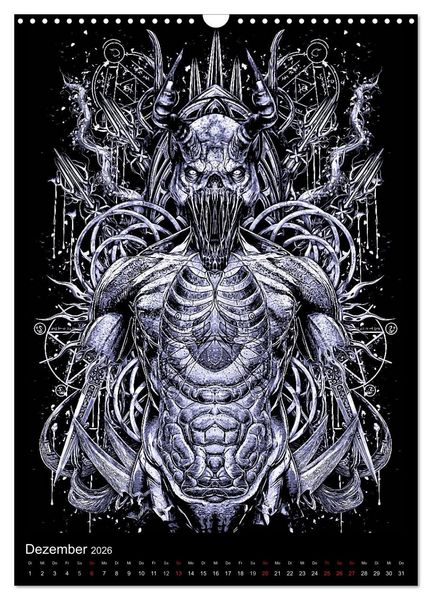 Produktbild: BLOODBOY/FEAR ILLUSTRATION (Wandkalender 2026 DIN A3 hoch), CALVENDO Monatskalender