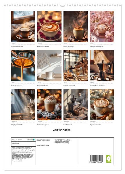 Produktbild: Zeit f&uuml;r Kaffee (hochwertiger Premium Wandkalender 2027 DIN A2 hoch), Kunstdruck in Hochglanz