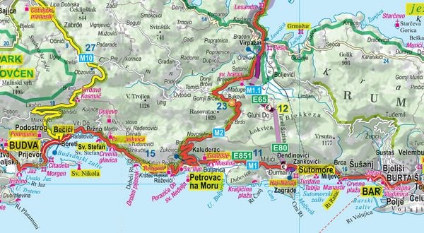Produktbild: MoTourMaps Montenegro Auto- und Motorradkarte 1:275.000