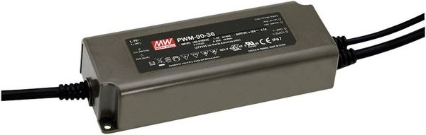 Mean Well PWM-90-24 LED-Trafo Konstantspannung 90 W 0 - 3.75 A 24 V/DC dimmbar, PFC-Schaltkreis, Überlastschutz 1 St.