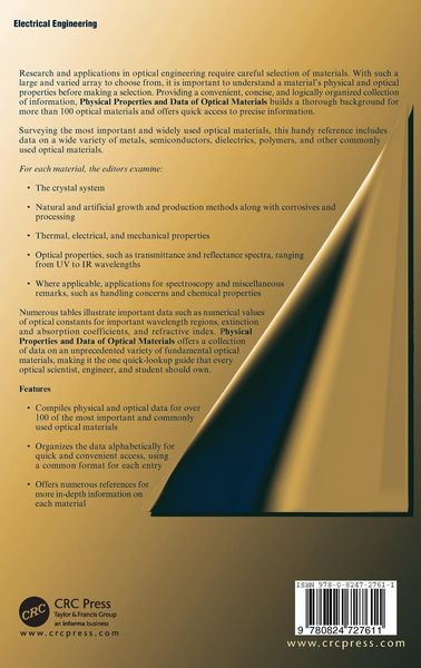 Produktbild: Physical Properties and Data of Optical Materials