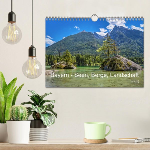 Produktbild: Bayern - Seen, Berge, Landschaft (Wandkalender 2026 DIN A4 quer), CALVENDO Monatskalender
