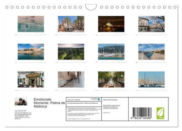 Produktbild: Emotionale Momente: Palma de Mallorca (Wandkalender 2026 DIN A4 quer), CALVENDO Monatskalender
