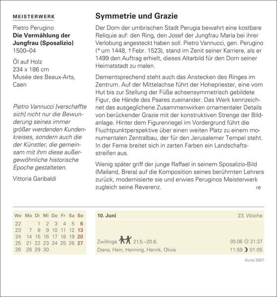 Produktbild: Kunst Tagesabrei&szlig;kalender 2027 - Kulturkalender - K&uuml;nstler, Werke, Museen