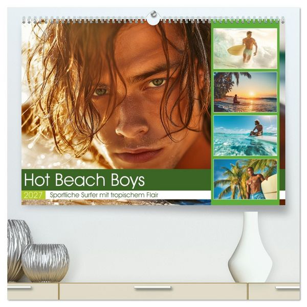 Hot Beach Boys (hochwertiger Premium Wandkalender 2027 DIN A2 quer), Kunstdruck in Hochglanz