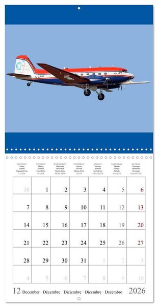 Produktbild: Gayde, F: Airplanes in the blue sky (Wall Calendar 2026 12 &times;