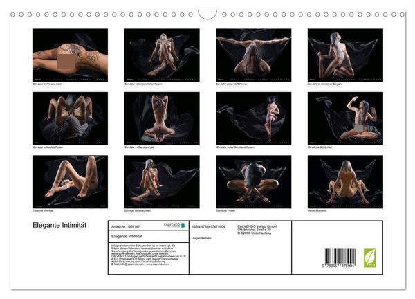 Produktbild: Elegante Intimit&auml;t (Wandkalender 2026 DIN A3 quer), CALVENDO Monatskalender