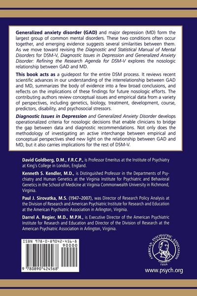 Produktbild: Diagnostic Issues in Depression and Generalized Anxiety Disorder