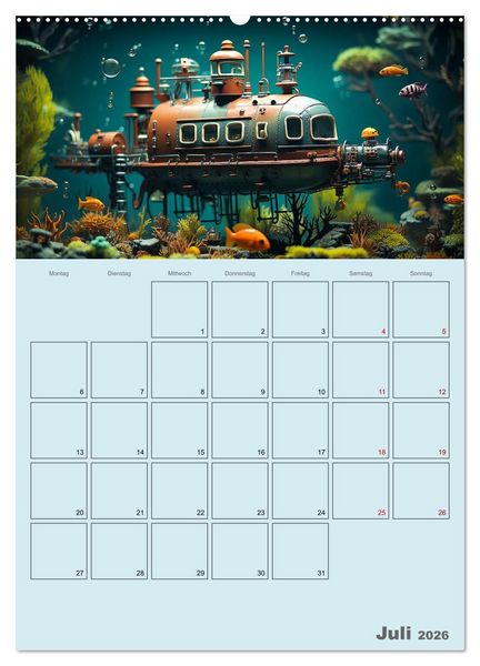 Produktbild: Schiffe, Fische und Piraten (hochwertiger Premium Wandkalender 2026 DIN A2 hoch), Kunstdruck in Hochglanz