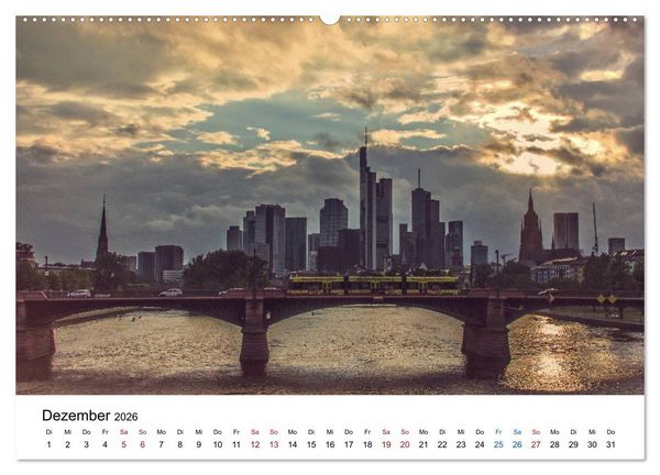 Produktbild: Frankfurt am Main bei Tag und Nacht (hochwertiger Premium Wandkalender 2026 DIN A2 quer), Kunstdruck in Hochglanz