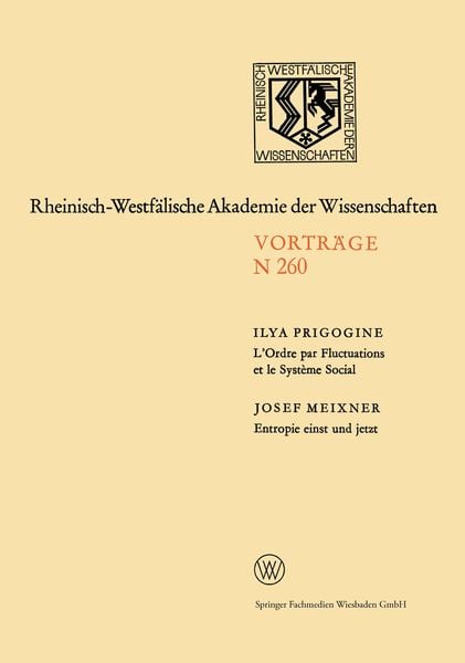 Produktbild: L&rsquo;Ordre par Fluctuations et le Syst&egrave;me Social / Entropie einst und jetzt