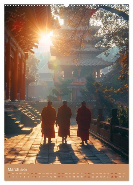 Produktbild: Zen in Orange (Wall Calendar 2026 DIN A2 portrait), CALVENDO 12 Month Wall Calendar