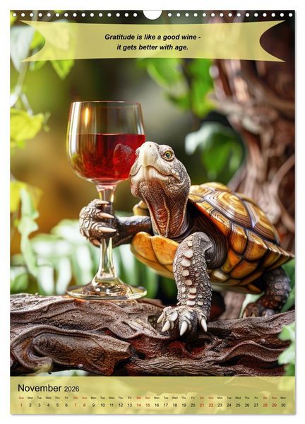 Produktbild: A year of greatfullness with funny animals (Wall Calendar 2026 DIN A3 portrait), CALVENDO 12 Month Wall Calendar