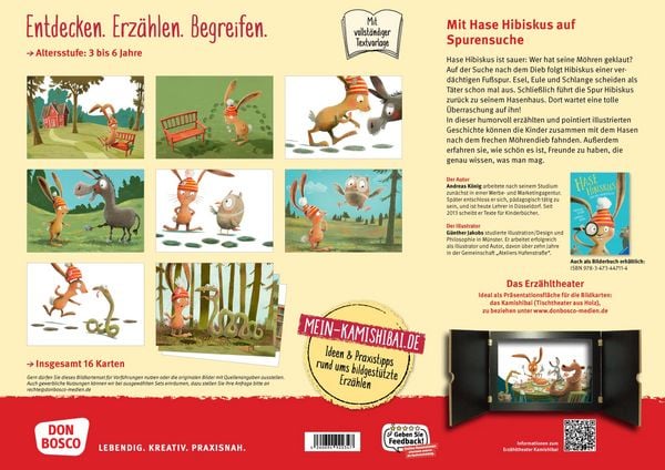 Produktbild: Hase Hibiskus und der M&ouml;hrenklau. Kamishibai Bildkartenset