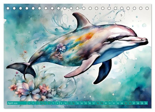 Produktbild: Meereskreaturen - Lebendige Unterwasserwelt (Tischkalender 2026 DIN A5 quer), CALVENDO Monatskalender