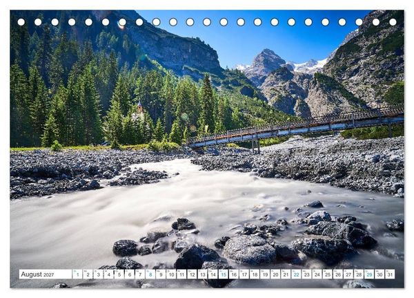 Produktbild: Am Wasser entlang in den Alpen (Tischkalender 2027 DIN A5 quer), CALVENDO Monatskalender