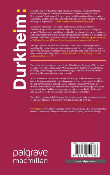 Produktbild: Durkheim: The Rules of Sociological Method