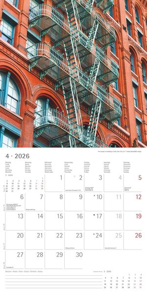 Produktbild: New York 2026 - Broschürenkalender 30x30 cm (30x60 geöffnet) - Kalender mit Platz für Notizen - Bildkalender - Wandplaner - Wandkalender