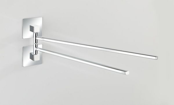 Produktbild: Turbo-Loc&reg; Edelstahl Handtuchhalter 2 Arme Quadro, rostfrei