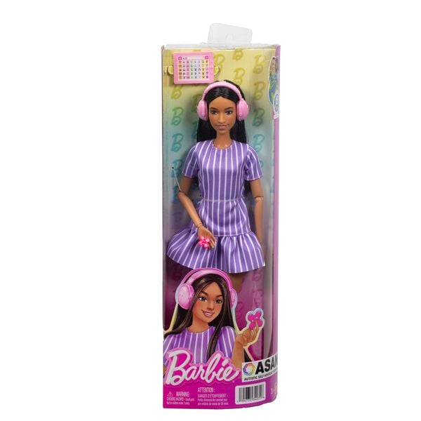 Produktbild: Barbie Fashionista mit lila Streifen