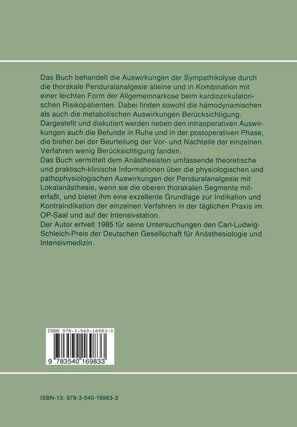 Produktbild: Zur Kombination von Periduralanalgesie und Allgemeinanaesthesie beim Risikopatienten