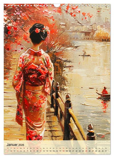 Produktbild: Geishas. Japans traditionelle und faszinierende Kultur (Wandkalender 2026 DIN A3 hoch), CALVENDO Monatskalender