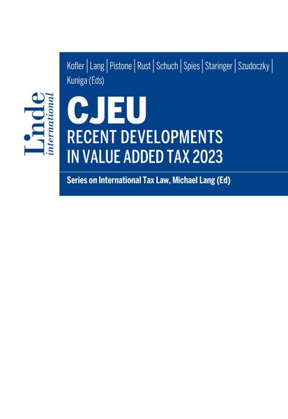 Produktbild: CJEU - Recent Developments in Value Added Tax 2023