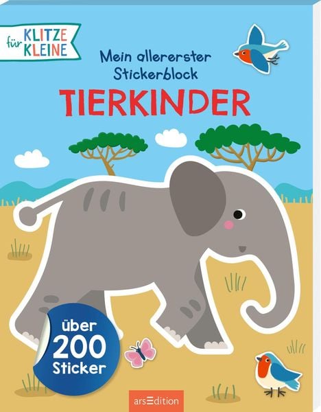 Mein allererster Stickerblock – Tierkinder, Taschenbuch von , arsedition, 9783845849096