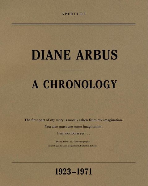 Produktbild: Diane Arbus: A Chronology, 1923-1971