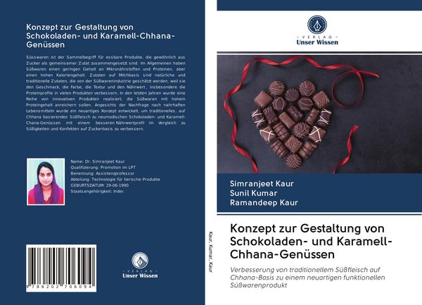 Produktbild: Konzept zur Gestaltung von Schokoladen- und Karamell-Chhana-Gen&uuml;ssen