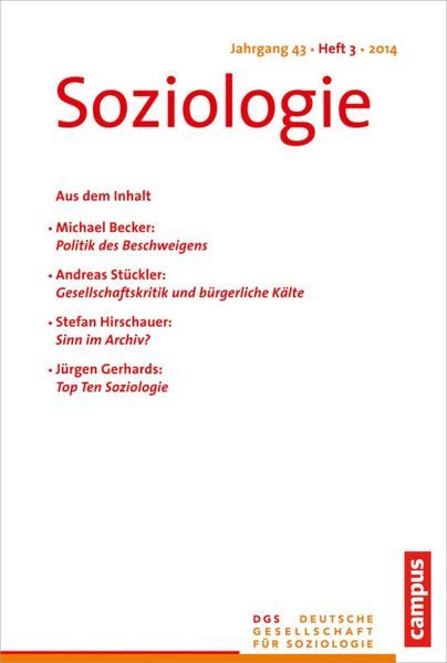 Produktbild: Soziologie 3.2014