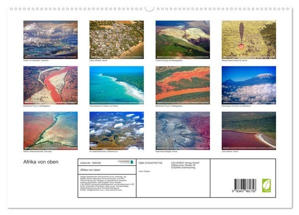 Produktbild: Afrika von oben (hochwertiger Premium Wandkalender 2026 DIN A2 quer), Kunstdruck in Hochglanz