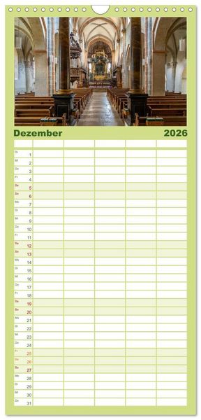 Produktbild: Familienplaner 2026 - Schweiz - Saint-Ursanne mit 5 Spalten (Wandkalender, 21 x 45 cm) CALVENDO