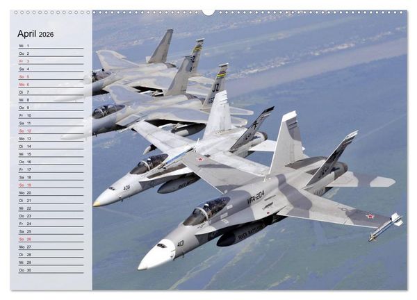 Produktbild: Kriegstechnik. Kampfjet-Impressionen (Wandkalender 2026 DIN A2 quer), CALVENDO Monatskalender