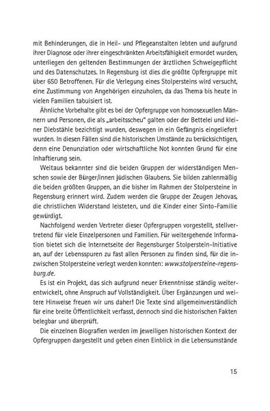 Produktbild: &bdquo;HIER WOHNTE &hellip;&ldquo; &ndash; Schicksale und Biografien hinter den Stolpersteinen der Stadt Regensburg.