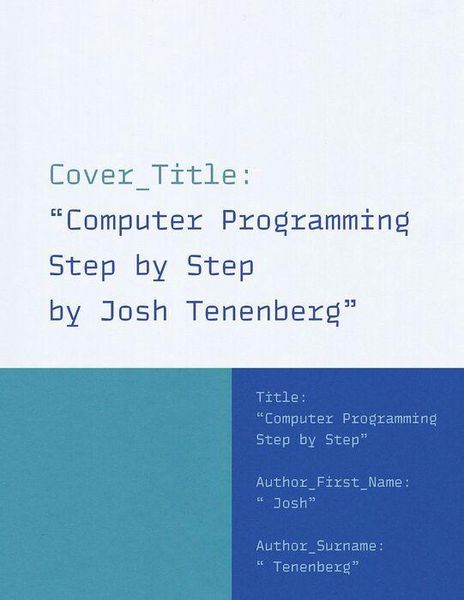 Produktbild: Computer Programming Step by Step