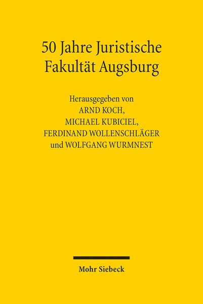 Produktbild: 50 Jahre Juristische Fakult&auml;t Augsburg