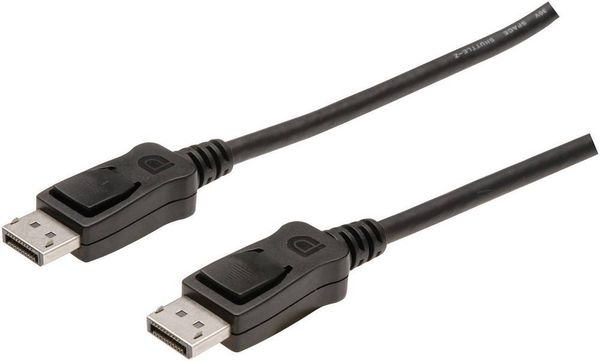 Digitus DisplayPort Anschlusskabel DisplayPort Stecker, DisplayPort Stecker 1.00 m Schwarz AK-340100-010-S  DisplayPort-