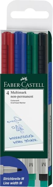 Produktbild: Faber-Castell Marker Multimark non-permanent M, 4er Set