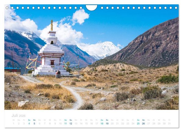 Produktbild: Abenteuer Himalaya - Fernwandern im Annapurna (Wandkalender 2026 DIN A4 quer), CALVENDO Monatskalender