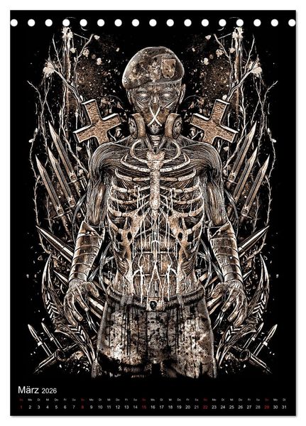 Produktbild: BLOODBOY/WAR ILLUSTRATION (Tischkalender 2026 DIN A5 hoch), CALVENDO Monatskalender
