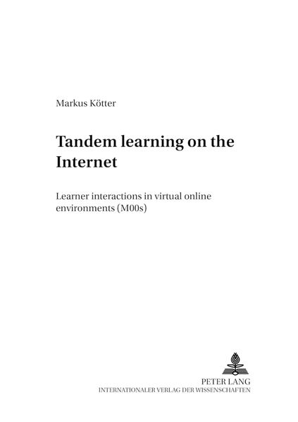 Produktbild: Tandem learning on the Internet